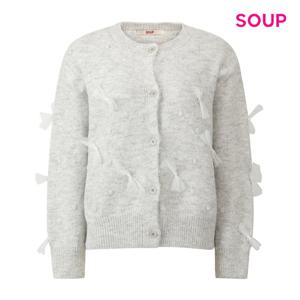 [숲]러블리 폼폼 리본 디테일 가디건 S5CGD19