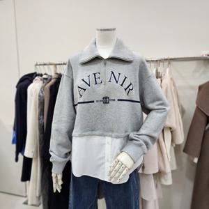 [JJ JIGOTT][JJ지고트]셔츠 배색 투웨이 칼라 티셔츠 GNBA0TSJ1_