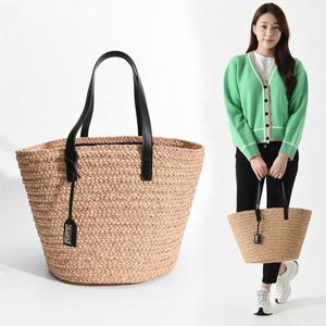 생로랑 라피아 미디움 토드백 베이지 693242 GQTHJ 7063