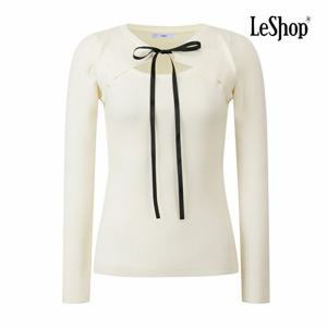 [르샵] 볼레로 스타일 리본넥 슬림 니트 (BQ1KP001A)