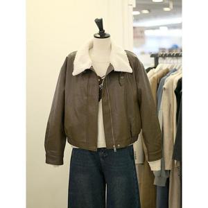 메종블랑쉬 세이브존03 르피타 페이크 퍼 레더 무스탕 점퍼 AQL254BLJC53A