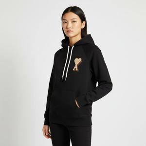 클리어런스AMI USW770 747 001 아미 드 꾀흐 빅 하트 로고 테리 패치 공용 후드티