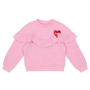 [프렌치캣(백)]PK 와플지 프릴맨투맨 Q51DST020