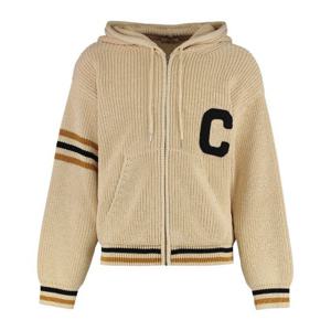 셀린느 로고 자수 릴렉스 후드 집업 RY0HO0K67 GCB4