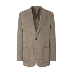 [헤지스]헤지스 브라운 헤링본 린넨 자켓 WHJA4D703W2