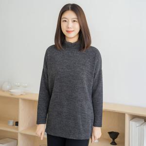 엄마옷 마담4060 반폴라골지티셔츠 중년여성 데일리 -ZTE2601020-