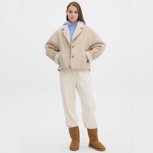 [올리브데올리브]테일러드 카라 자켓형 무스탕 점퍼 OM4WMA68