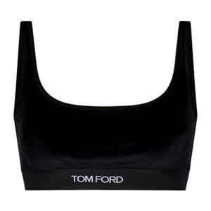 톰포드 로고 스트레치 벨벳 브라 탑 BRJ018JEX065 NAA