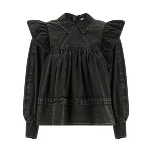 가니 블라우스 A1040061099 Black