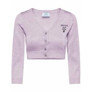 (명품) 프라다 크롭 루렉스 가디건 P25I67 1Z5