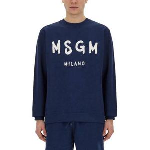 (명품) 엠에스지엠 브러쉬드 로고 맨투맨 3641MDM