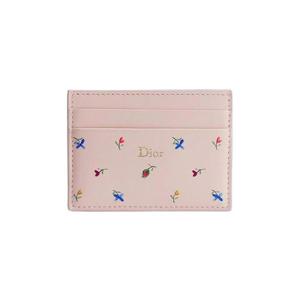 디올 디올아무르 디올 프리지아 레볼루션 플라워 모티브 프린트 카드 월렛 익스헤일 핑크 멀티컬러 S2400OUJE-M03I