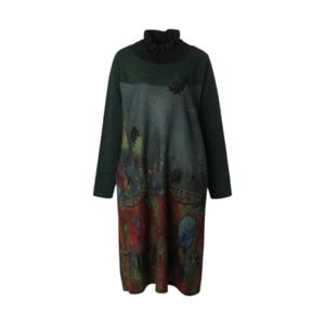 [몬테밀라노]터틀넥 고급스런 나염 원피스  XM312O2688A