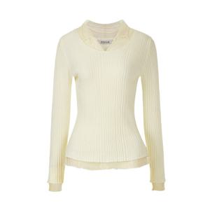 [포커스]포커스 레이스 블라우스 레이어드 니트_VF6S1KT2021