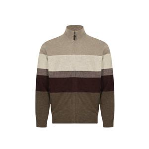 올젠 배색 니트집업 가디건 (ZPB4EC181)