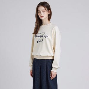 부루앤쥬디 P)레터링자수삼각맨투맨 BOSBTG501D