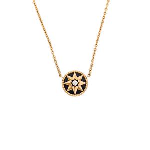 [엘러브] 디올 로즈드방 네크리스 18K 핑크골드 다이아몬드 오닉스 6ET0204