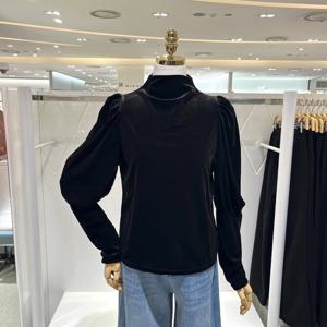 [밸리걸] 볼륨 슬리브 벨벳 티셔츠 498069