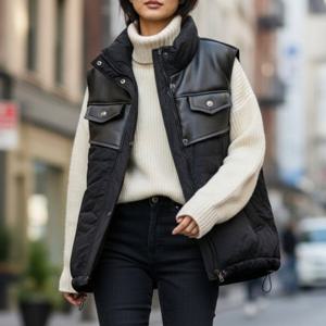 나야홍 / 아이우먼 페이크레더누빔베스트 SMV953M601 빅사이즈