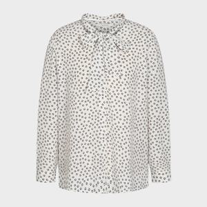 캐리스노트 스퀘어 도트 패턴 타이 블라우스 (CN3SBL001)