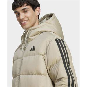 아디다스 클라이마웜 3-스트라이프 푸퍼 다운 후드 재킷 - 퍼티베이지 JM4166 291201