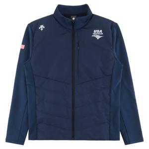 데상트 USAT 남녀공용 하이브리드 트레이닝 자켓 SQ113IFT11NVY