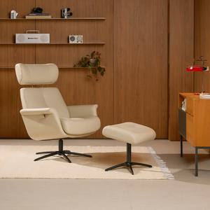 [다우닝] 릴로 SO302 1인 전체 내추럴가죽 리클라이너