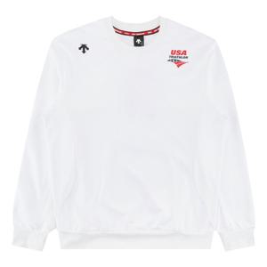 데상트 USAT 기모 스트레치 맨투맨 SQ111IHT11WHT