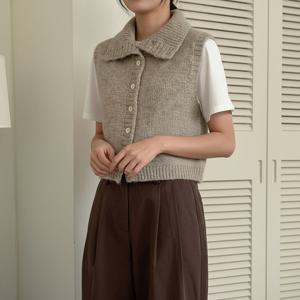 [올리비에스클로젯]폴라 단추 니트조끼_O2601KV001A