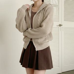 [올리비에스클로젯]하찌 꽈배기 투웨이 집업가디건_O2601CD001A