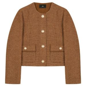 [씨]체크포켓노카라재킷 SLJAZ0186