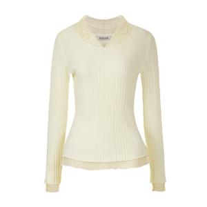 [포커스]레이스 블라우스 레이어드 니트 PBVFF6S1KT2021