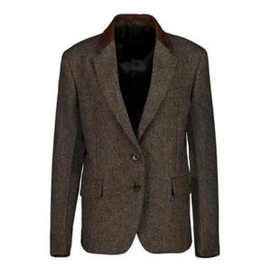 26 SS 프라다 싱글 브레스티드 버진울 셰브론 재킷 F0AAU P593P18VB