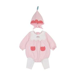 [아가방]오드데이체크바디수트상하(모자) 01S127951_CJ