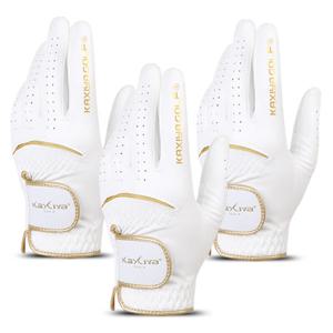 카시야 남성용 세탁가능 골든라벨 골프장갑 3장 _V