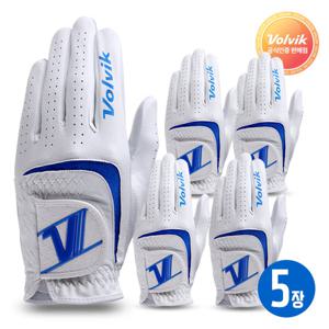 [볼빅] V로고 프리미엄 남성용 콤비양피 골프장갑 5장 _V