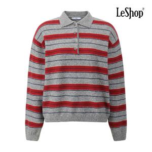 [르샵]버튼 카라넥 캐주얼 울 니트 BQ1KP024A