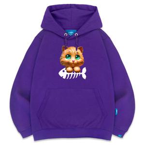 엘라모 기모H 야미캣 후드티 남녀공용 M~4XL 빅사이즈