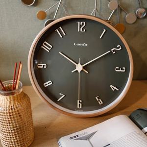 모노 입체 원목 무소음벽시계 PG401