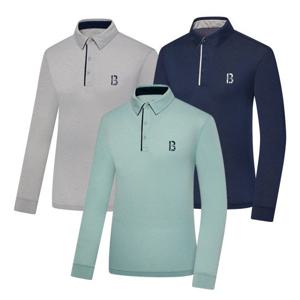 비티알 BTR 남성 골프웨어 봄 긴팔 냉감 메쉬 카라 티셔츠