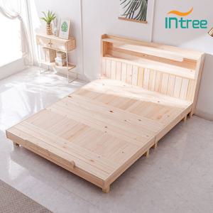 [인트리] 순 편백나무 평상침대 퀸 프레임