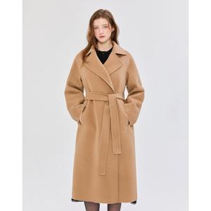 질스튜어트 뉴욕 여성 24FW 스테디셀러 카멜 단색 울캐시미어혼방 코트 WJCO4D170CM