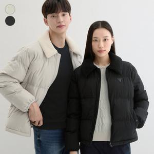 [게스][25FW] 유니 퀼팅 시어링 카라 패딩 NP4WE802