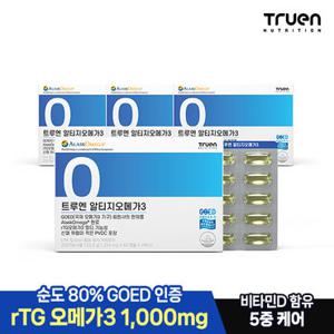 알티지(rTG) 오메가3, 알래스카 파랑이 100캡슐, 4박스 (14개월분)