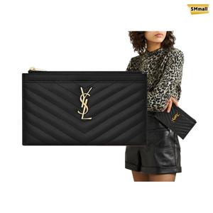 생로랑 모노그램 퀼팅 레더 빌 파우치 636312BOW011000