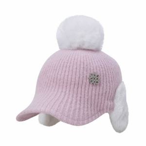 [세인트 앤드류스] 여성 퍼 방울 이어머프 니트 캡(821C4CP677)