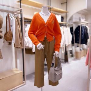 [시에로]  SK1KTF23M_퍼프소매 홀가먼트 니트 크롭 가디건