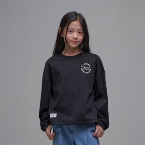 [내셔널지오그래픽키즈] K241GTS910 여아 스트링 맨투맨 CARBONBLACK