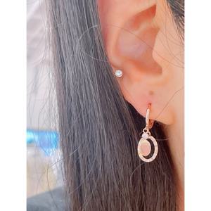 미니골드 14K 모던웨일 링귀걸이 ETRM4409