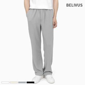 [빌리버스]빌리버스 남성 세미와이드 팬츠 밴딩 롱 바지 B45P016